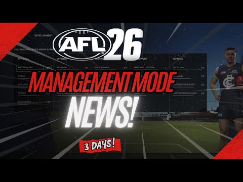AFL26 MANAGER MODE IS DEEP!! | New screenshots and what they mean!