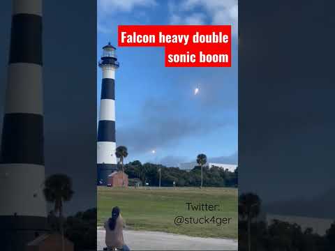Spacex Falcon Heavy double sonic boom landing twitter: @Stuck4ger